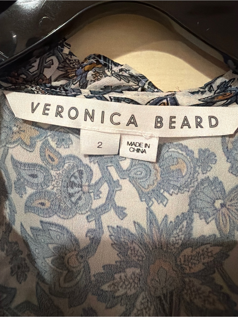 Veronica Beard Blue and Cream Floral Maxi Dress - Picture 4 of 4